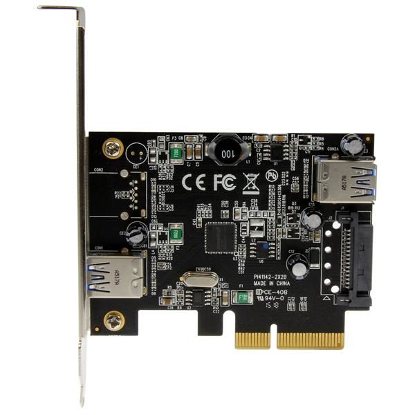 StarTech.com 2-Poorts USB 3.1 (10Gbps) kaart- USB-A, 1x externe, 1x interne PCIe (PEXUSB311EI) StarTech.com 2-Poorts USB 3.1 (10Gbps) kaart- USB-A, 1x externe, 1x interne PCIe (PEXUSB311EI)