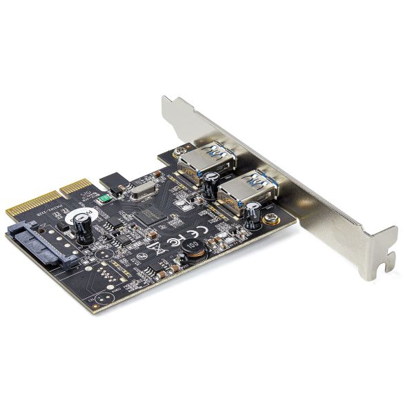 StarTech.com 2-Port USB PCIe Kaart met 10Gbps/poort - USB 3.2 Gen 2 Type-A PCI Express 3.0 x4 Host Controller Kaart - Add-On Adapter Kaart - Full/Low Profile - Windows & Linux (PEXUSB312A3)