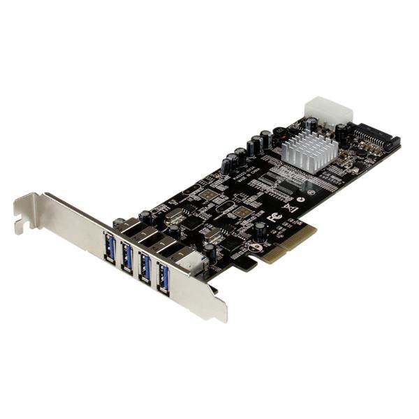 StarTech.com 4 Port PCI Express (PCIe) SuperSpeed USB 3.0 Adapterkaart met 2 Dedicated 5Gbps Channels - UASP - SATA / LP4 Power (PEXUSB3S42V)