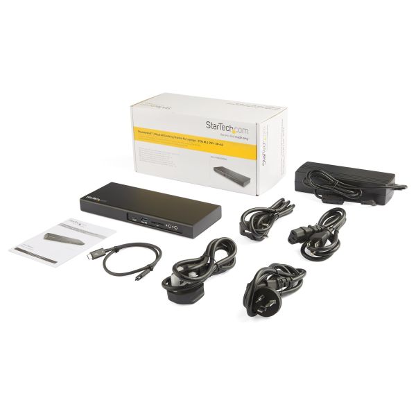 StarTech.com Dual 4K 60Hz monitor Thunderbolt™ 3 dock - PCIe M.2 en SD kaartlezer (TB3DK2DPM2)