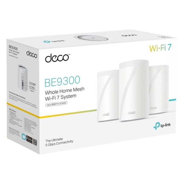 TP-Link Deco BE65 Pro Tri-band (2,4 GHz / 5 GHz / 6 GHz) Wi-Fi 7 (802.11be) Wit 3 Intern (DECO BE65 PRO(3-PACK))