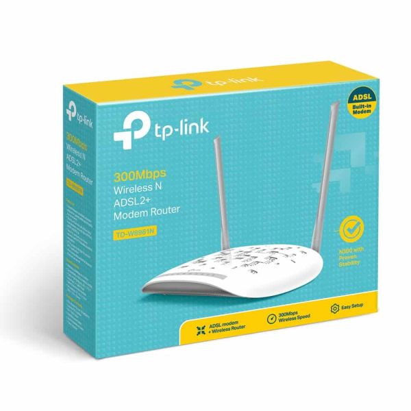 TP-Link TD-W8961N draadloze router Fast Ethernet Single-band (2.4 GHz) Grijs, Wit (TD-W8961N)