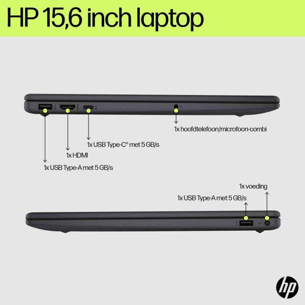 HP BN0M8EA#ABH laptop Intel® Core™ i7 i7-1355U 39,6 cm (15.6") Full HD 16 GB DDR4-SDRAM 1 TB SSD Wi-Fi 6 (802.11ax) Windows 11 Home Zilver (BN0M8EA#ABH)