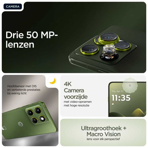 Motorola edge 70 17 cm (6.7") Dual SIM Android 16.0 5G USB Type-C 12 GB 512 GB 4800 mAh Groen (PBA50033SE) Motorola edge 70 17 cm (6.7") Dual SIM Android 16.0 5G USB Type-C 12 GB 512 GB 4800 mAh Groen (PBA50033SE)