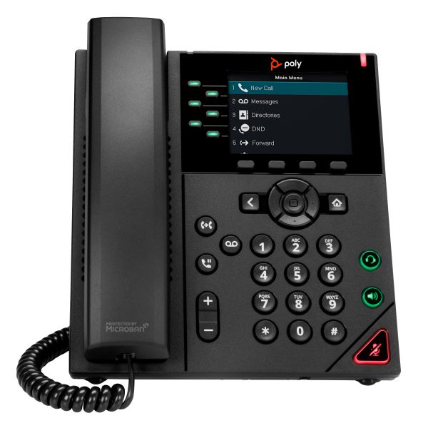 HP Poly VVX 350 6-lijns IP-telefoon met PoE-ondersteuning (89B68AA)