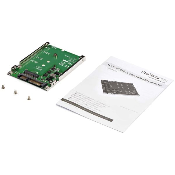 StarTech.com M.2 SATA SSD naar 2.5" SATA Adapter, Niet Compatibel met NVMe, Open-Frame Bracket, 7mm Hoog, M2 Hard Drive Adapter (MC-SSDSATACONV)