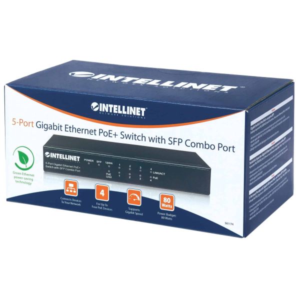 Intellinet 561174 netwerk-switch Gigabit Ethernet (10/100/1000) Power over Ethernet (PoE) Zwart (561174)