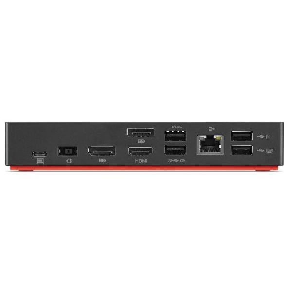 Lenovo 40AS0090SA laptop dock & poortreplicator Bedraad USB 3.2 Gen 1 (3.1 Gen 1) Type-C Zwart (40AS0090SA)