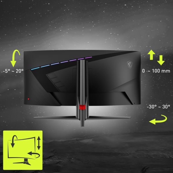 MSI MAG 345CQRDE computer monitor 86,4 cm (34") 3440 x 1440 Pixels UltraWide Dual Quad HD Zwart (9S6-3DD14H-003) MSI MAG 345CQRDE computer monitor 86,4 cm (34") 3440 x 1440 Pixels UltraWide Dual Quad HD Zwart (9S6-3DD14H-003)