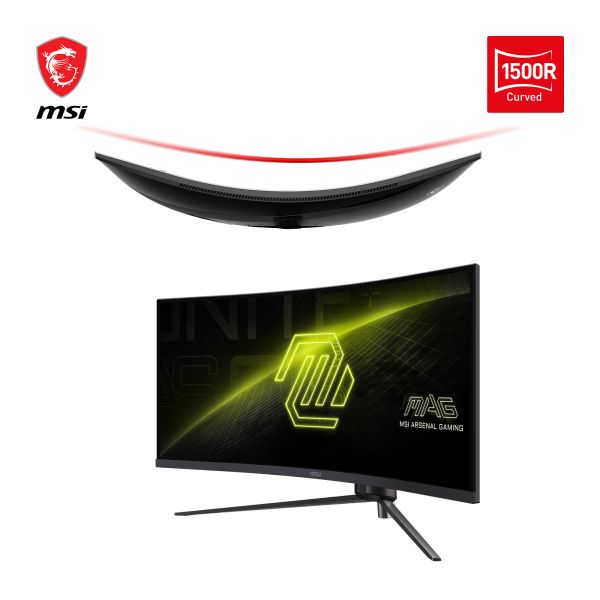 MSI MAG 345CQRDE computer monitor 86,4 cm (34") 3440 x 1440 Pixels UltraWide Dual Quad HD Zwart (9S6-3DD14H-003) MSI MAG 345CQRDE computer monitor 86,4 cm (34") 3440 x 1440 Pixels UltraWide Dual Quad HD Zwart (9S6-3DD14H-003)