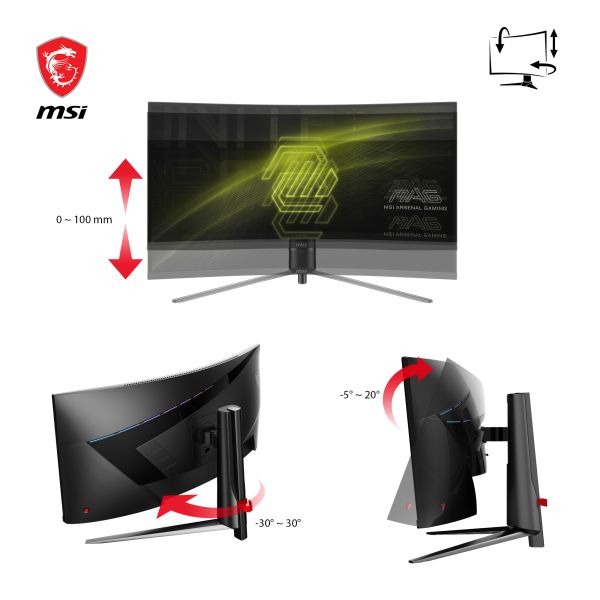 MSI MAG 345CQRDE computer monitor 86,4 cm (34") 3440 x 1440 Pixels UltraWide Dual Quad HD Zwart (9S6-3DD14H-003) MSI MAG 345CQRDE computer monitor 86,4 cm (34") 3440 x 1440 Pixels UltraWide Dual Quad HD Zwart (9S6-3DD14H-003)