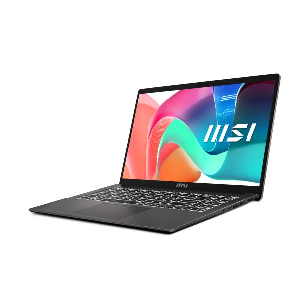 MSI Modern 15 F1MXG-1037NL Intel Core 5 120U Laptop 39,6 cm (15.6") Full HD 8 GB DDR4-SDRAM 512 GB SSD Wi-Fi 6E (802.11ax) Windows 11 Home Grijs (9S7-15S111-1037)