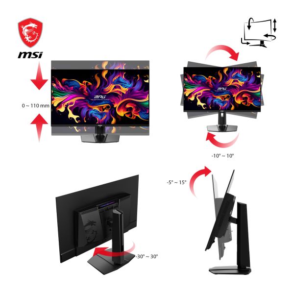 MSI MPG 321URXDE QD-OLED computer monitor 80 cm (31.5") 3840 x 2160 Pixels 4K Ultra HD Zwart (9S6-3DD29A-006 / 9S6-3DD29A-056) MSI MPG 321URXDE QD-OLED computer monitor 80 cm (31.5") 3840 x 2160 Pixels 4K Ultra HD Zwart (9S6-3DD29A-006 / 9S6-3DD29A-056)