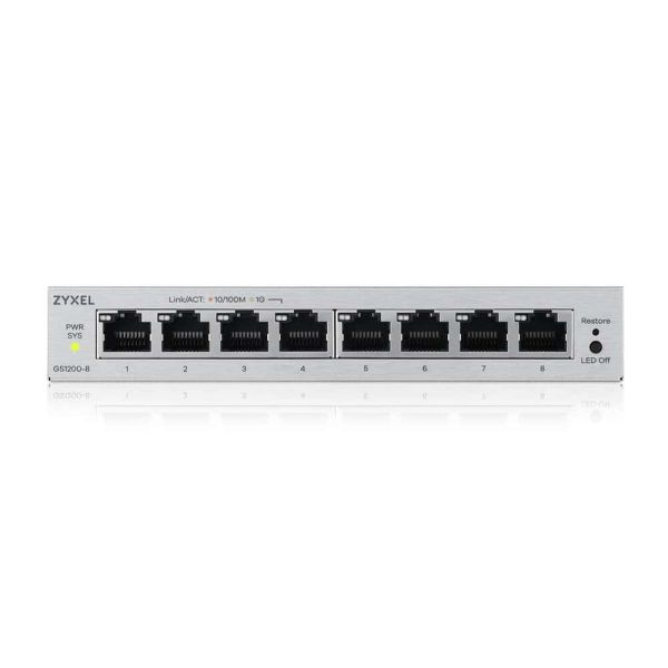 Zyxel GS1200-8 v3 Managed Switch 8 Poorten Gigabit (GS1200-8V3-EU0101F)