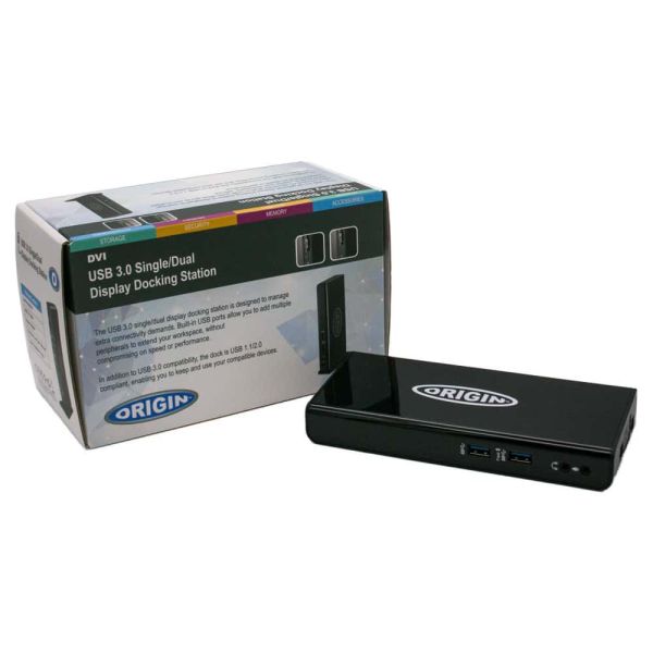 Origin Storage Y4H06AA-OS notebook dock & poortreplicator Docking USB 3.2 Gen 1 (3.1 Gen 1) Type-A Zwart (Y4H06AA-OS)