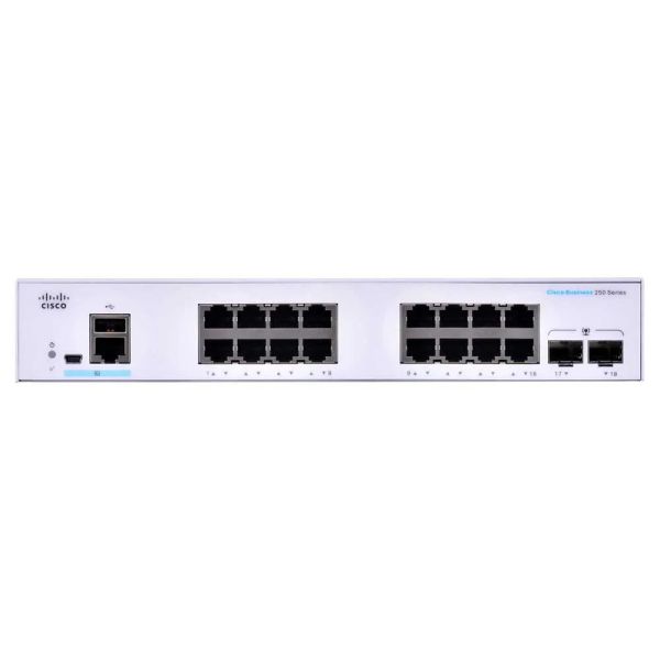 Cisco Switch Business 250-Series 18-Port 1GbE smart managed (CBS250-16T-2G-EU)