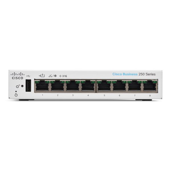 Cisco Switch Business 250-Series 8-Port 1GbE smart managed (CBS250-8T-D-EU)