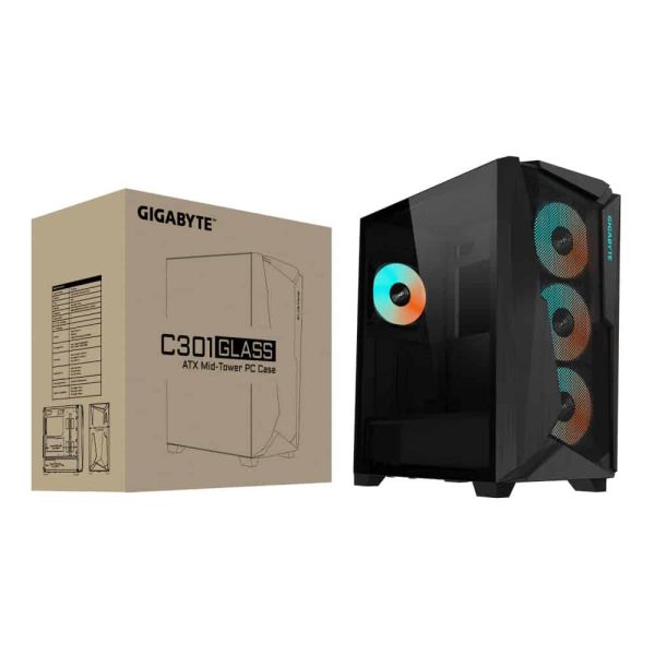 GIGABYTE C301 GLASS Midi Tower Zwart (C301G V2)