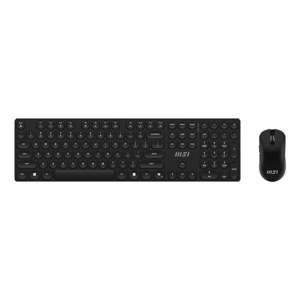 MSI FORGE K210 WIRELESS COMBO toetsenbord Inclusief muis Thuis/Werk USB QWERTY Amerikaans Engels Zwart (S11-43US221-Y92)