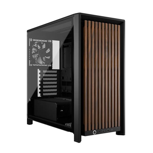 CORSAIR Geh Midi FRAME 4000D RS Wood Mid-Tower, Black/Walnut (CC-9011340-WW)
