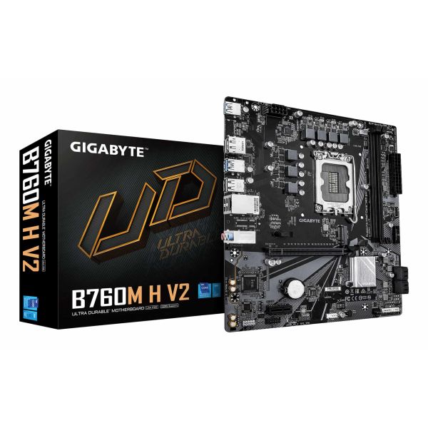 GIGABYTE B760M H V2 moederbord Intel B760 Express LGA 1700 micro ATX (B760M H V2)