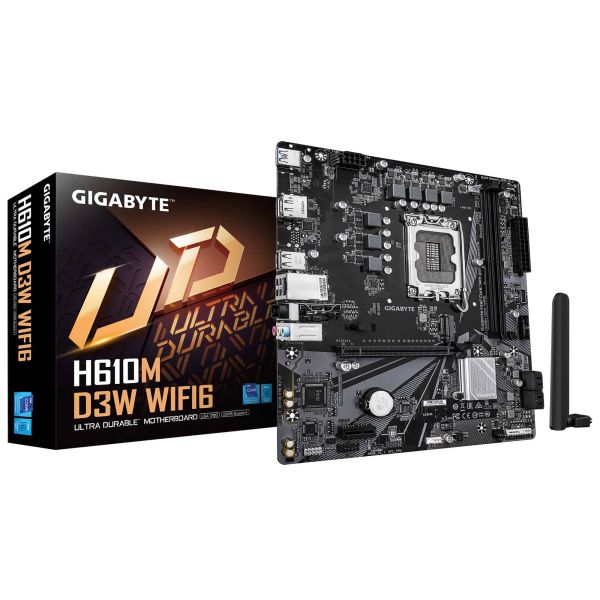GIGABYTE H610M D3W WIFI6 Intel H610 LGA 1700 micro ATX (H610M D3W WIFI6)