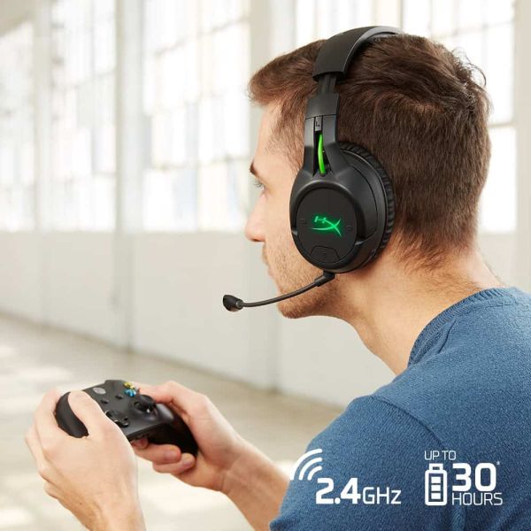 HyperX CloudX Flight - draadloze gamingheadset (zwart-groen) - Xbox (4P5J6AA)