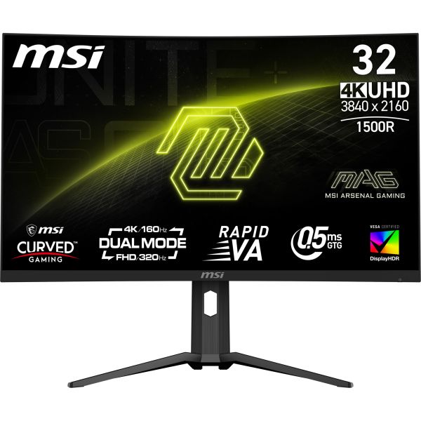 MSI MAG 321CUPDF computer monitor 80 cm (31.5") 3840 x 2160 Pixels 4K Ultra HD LCD Zwart (9S6-3DC54A-032)