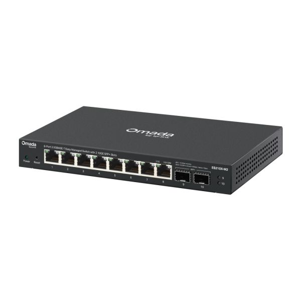 TP-Link ES210X-M2 netwerk-switch Managed 2.5G Ethernet (100/1000/2500) Bureaublad-/wandmontage Zwart (ES210X-M2)
