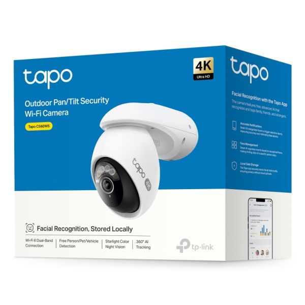TP-Link Tapo TC46 bewakingscamera Bolvormig IP-beveiligingscamera Binnen & buiten 3840 x 2160 Pixels Plafond/muur/paal (TC46)