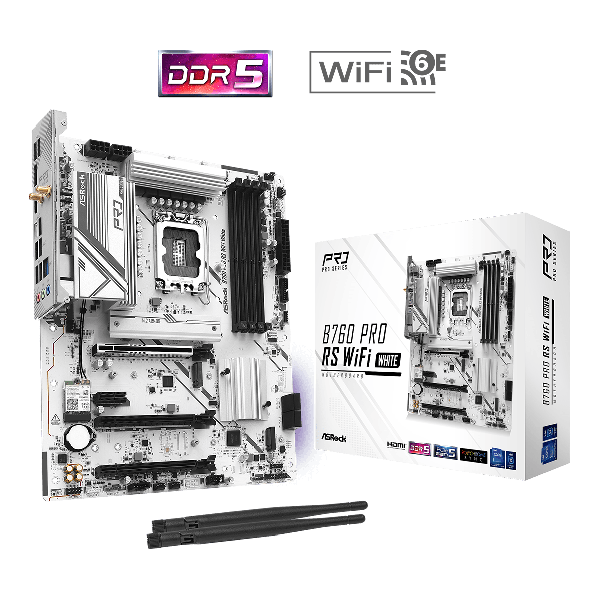 ASRock MB Sc LGA1700 B760 PRO RS - Intel B760 - 4xDDR5 - 1xDP - 1xHDMI (B760PRORS)