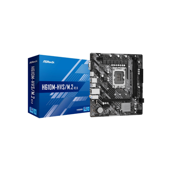 ASRock MB Sc LGA1700 H610M-HVS -M.2 R2.0 - Intel H610 - 2xDDR4 - 1xHDMI - 1xVGA - mATX (H610M-HVS/M.2R2.0)