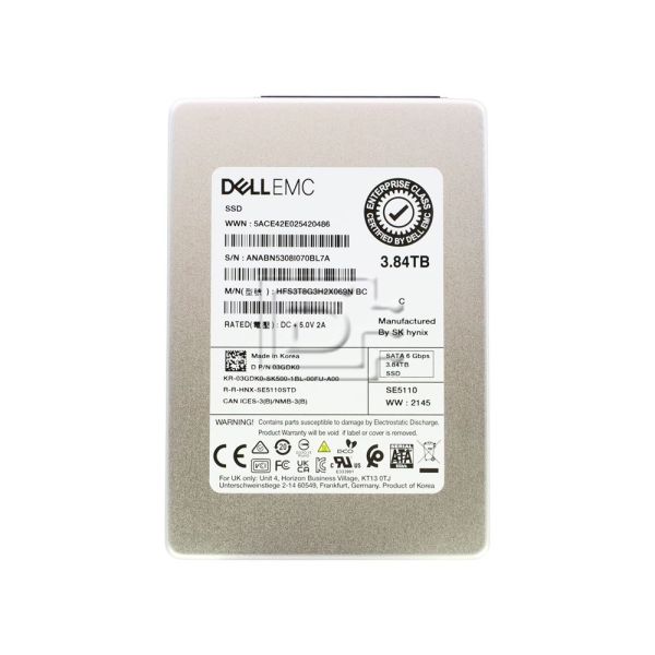 Dell EMC 3.84TB SSD 2.5 inch (3GDK0-RFB)