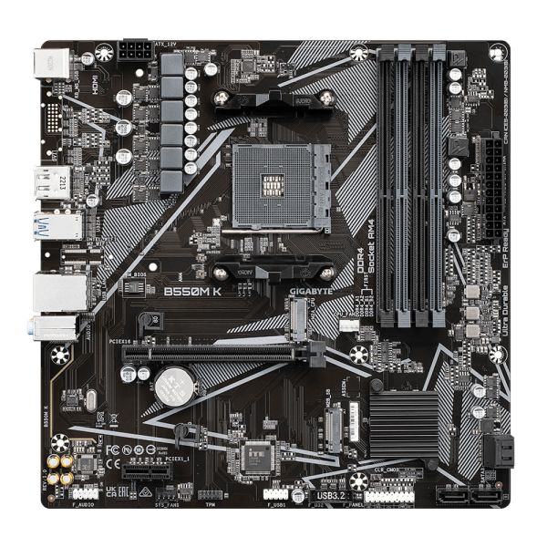 GIGABYTE MICRO ATX SOCKET AM4 B550 4 X DDR4 2 X M.2 USB 3.2 1 X PCI-EXPRESS 4.0 16X LAN 1 GBE (9MB55MK-00-10)