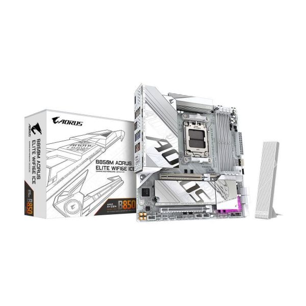GIGABYTE MB Sc LGA1851 B860 AORUS ELITE WIFI7 ICE - Intel B860 - 4xDDR5 - 1xThunderbolt - 1xDP - 1xH (B860AELITEWF7ICE)