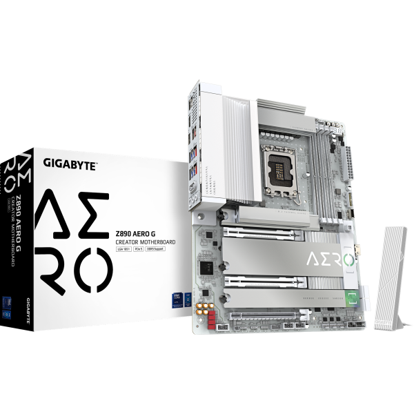 GIGABYTE MB Sc LGA1851 Z890 AERO G - Intel Z890 - 4xDDR5 - 2xHDMI - 1xThunderbolt - WiFi (Z890AEROG)