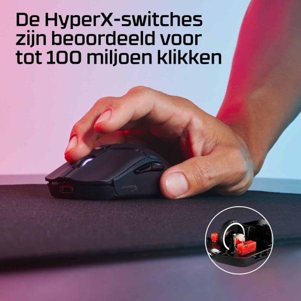 HyperX Pulsefire Haste 2 Mini - draadloze gaming muis (zwart) (7D388AA)