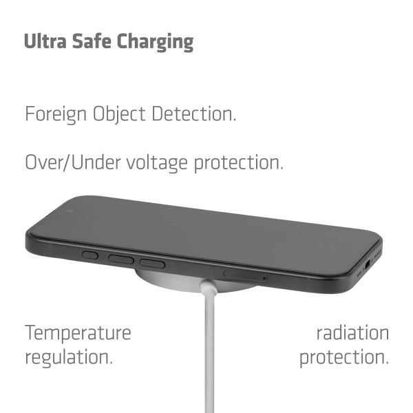 CLUB3D CAC-3027 Qi2 25W draadloze oplader zwart Qi 2.2 MagSafe-compatibel magnetisch pad (CAC-3026)