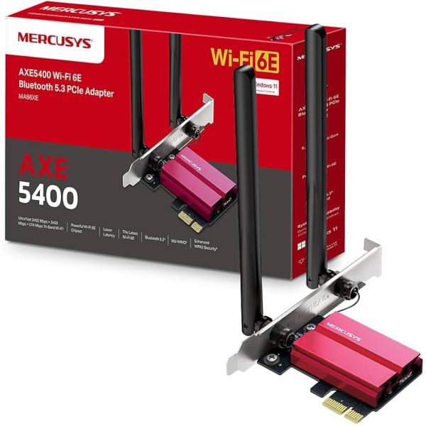Mercusys AXE5400 Wi-Fi 6E PCIe Adapter met Bluetooth (MA86XE)