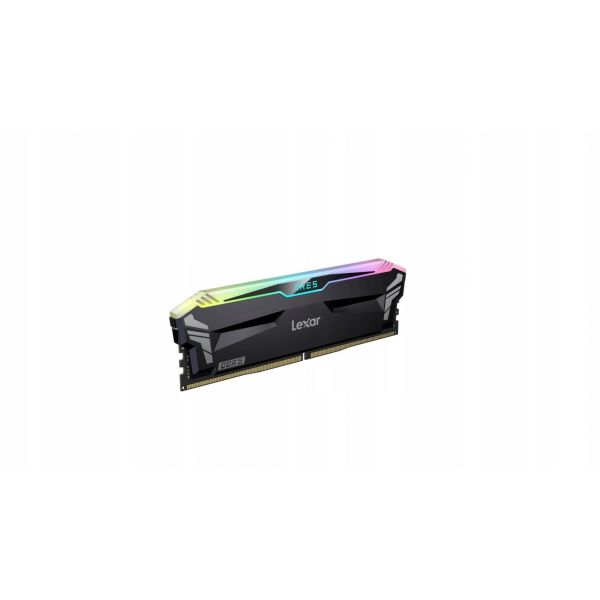 Lexar DDR5 Ares 2x16GB 6400 CL32 1.4V Memory with heatsink and RGB lighting Dual packBlack Color (LD5EU016GR6400GDLA)