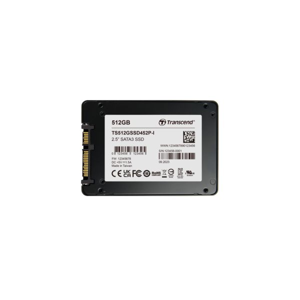 Transcend SSD452K-I SSD 512GB internal 2.5 (6.4 cm) SATA 6Gbs (TS512GSSD452K-I) (TS512GSSD452K-I)