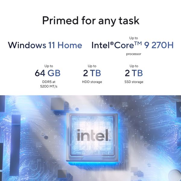 ASUS V500 Mini Tower V501MV-07240H023W Intel Core 7 240H 16 GB DDR5-SDRAM 1 TB SSD Windows 11 Home PC Zwart (90PF05R3-M01820)