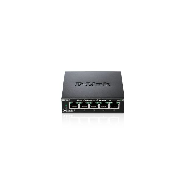 D-Link DES-105 netwerk-switch Unmanaged Zwart (DES-105)