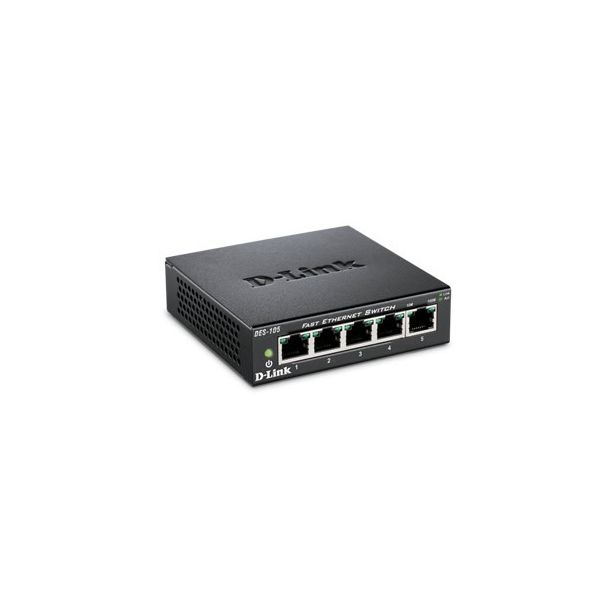 D-Link DES-105 netwerk-switch Unmanaged Zwart (DES-105)