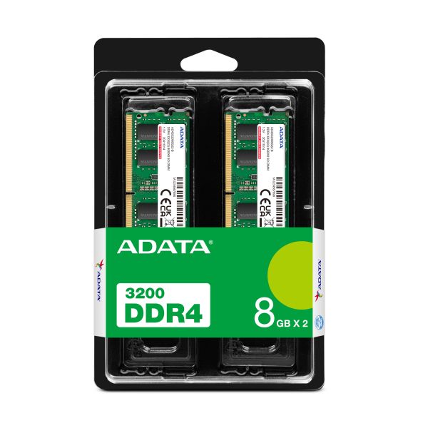 ADATA AD4S32008G22-DTGN geheugenmodule 16 GB 2 x 8 GB DDR4 (AD4S32008G22-DTGN)