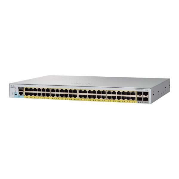 Cisco Catalyst 2960L 48 port GigE with PoE, 4 x 1G SFP, LAN Lite (WS-C2960L-48PS-LL)