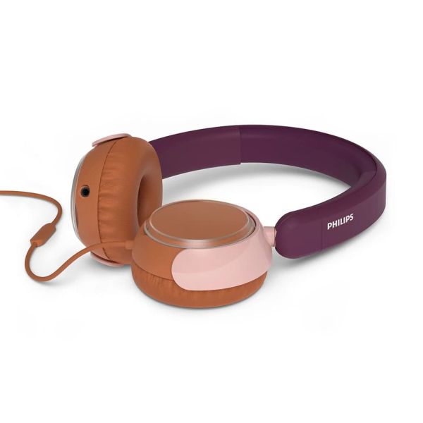 Philips 2000 series TAK2000MP/00 hoofdtelefoon/headset Hoofdtelefoons Bedraad Hoofdband Oproepen/muziek USB Type-C Oranje, Paars, Roze (TAK2000MP/00)