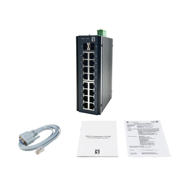 LevelOne IGP-1871 netwerk-switch Managed L2+ Gigabit Ethernet (10/100/1000) Power over Ethernet (PoE) Zwart (IGP-1871)