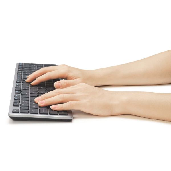 Kensington K75408PN toetsenbord Thuis/Werk RF-draadloos + Bluetooth QWERTY Grijs (K75408PN)