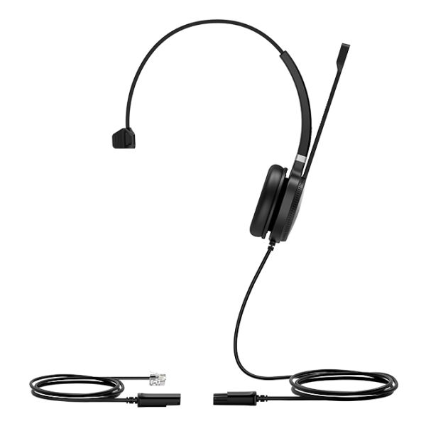 Yealink YHS36 Headset Bedraad Hoofdband Kantoor/callcenter Zwart, Zilver (YHS36 MONO)